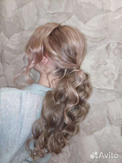 Прически локоны макияж