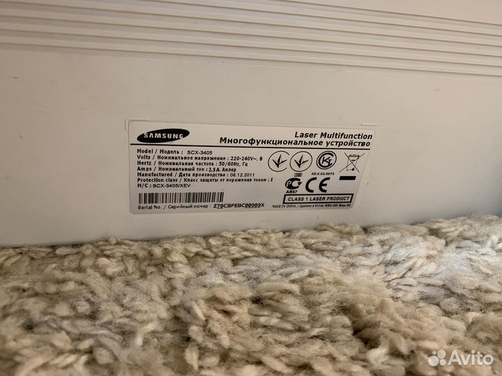 Принтер samsung scx-3405