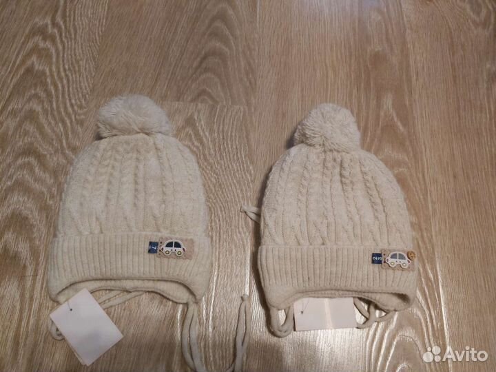 Шапочки на мальчика от 0-6 месяцев