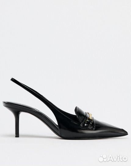 Слингбэки босоножки черные Zara