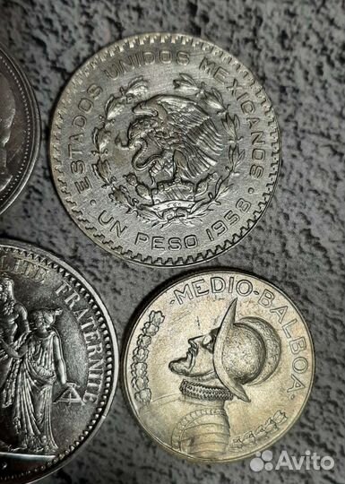 Европа, Америка. Серебрянные монеты 1877-1966 года