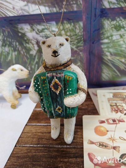 Ватные елочные игрушки