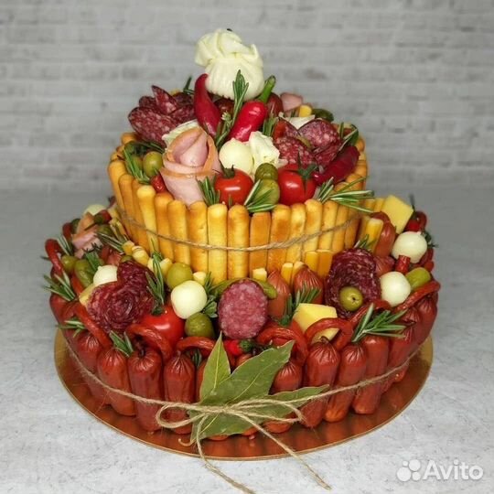 Мужские букеты съедобные/Мясной торт в Краснодаре