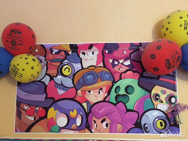 Плакат brawl stars 108х61