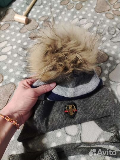 Комплект шапка и шарф для мальчика