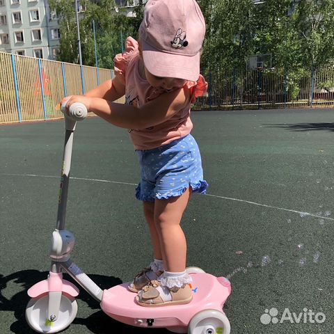 Электро самокат с мыльными пузырями