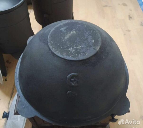 Казан чyгyнный 16 л с плocким дном