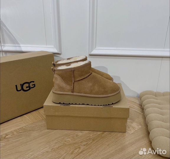 Угг Жен Ugg Classic Ultra Mini Platform Chestnut