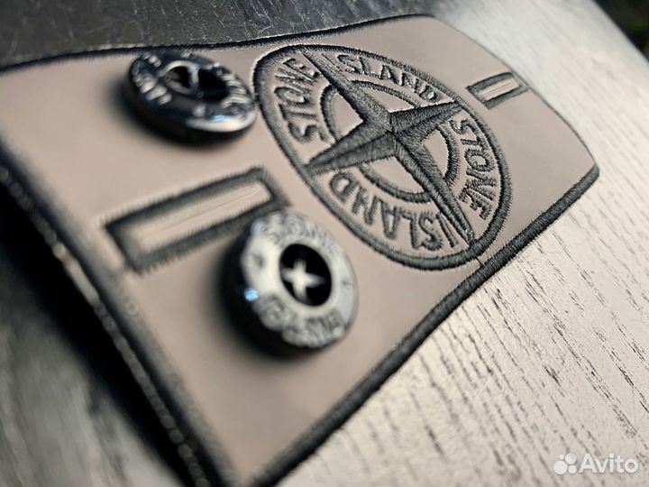 Термо Патч, нашивка Stone island серый