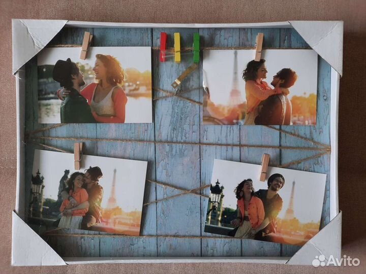 Холст (панно) для фотографий на прищепках