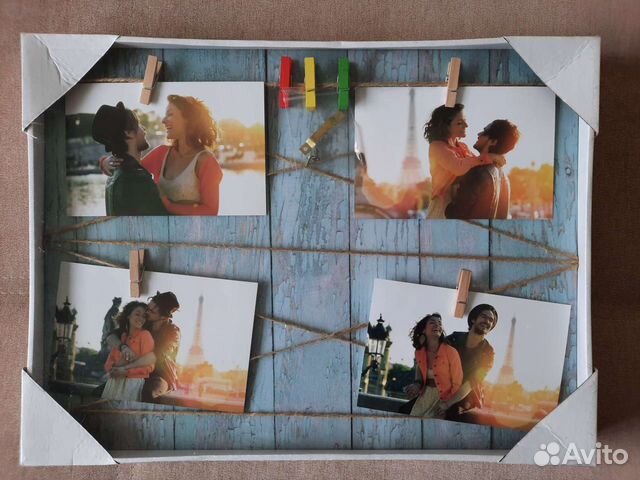 Холст (панно) для фотографий на прищепках