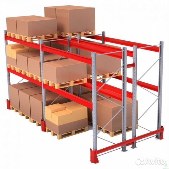 Паллетные фронтальные стеллажи, 50х160 для склада