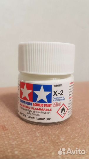 Акриловая краска Tamiya X-2 белый глянцевый