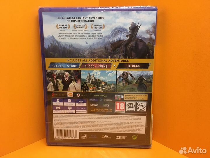 Диск Ведьмак 3 Дикая Охота goty для PS4