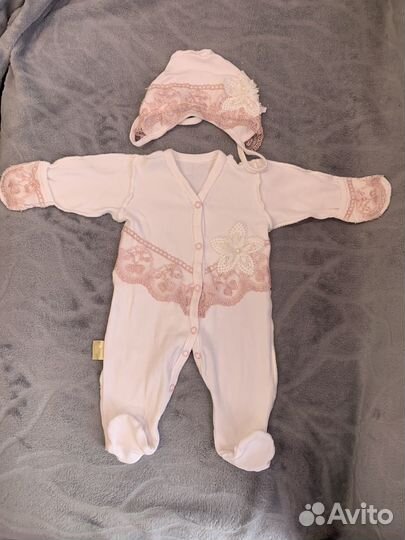 Летний комплект на выписку для девочки