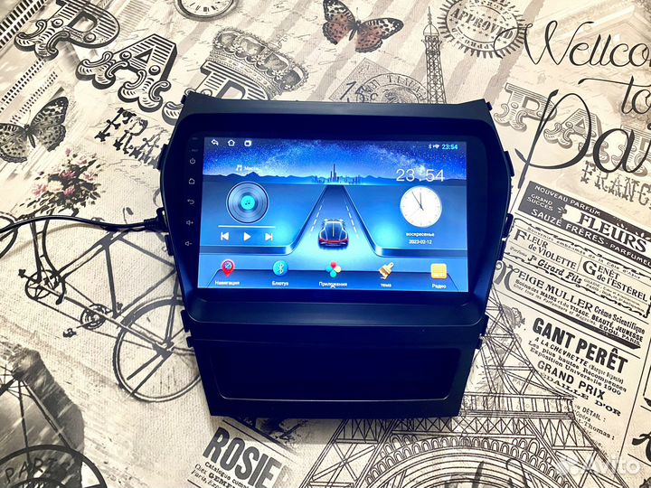 Андройд магнитола Хундай Санта Фе 3 дорестайлинг