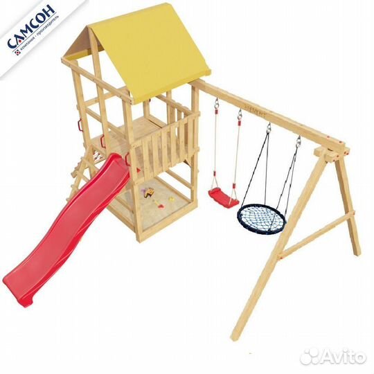 Детская площадка с качелями гнездо 4-й Элемент