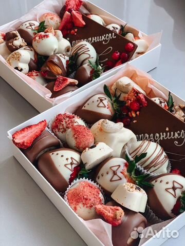 Клубника в шоколаде, доставка цветов