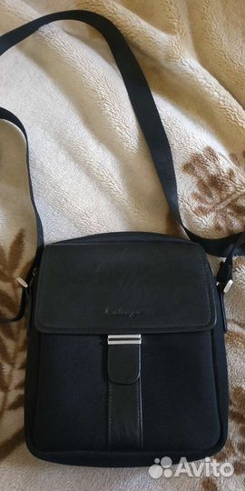 Барсетка кожаная мужская через плечо