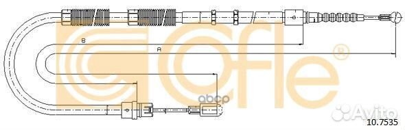 Трос стояночного тормоза 107535 Cofle