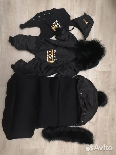 Комплект на выписку для мальчика зима 56-68