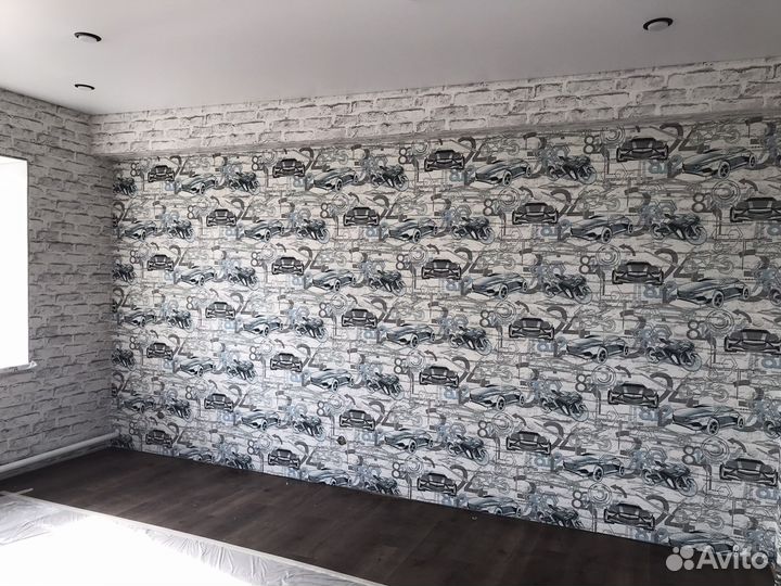 Услуги поклейка обоев