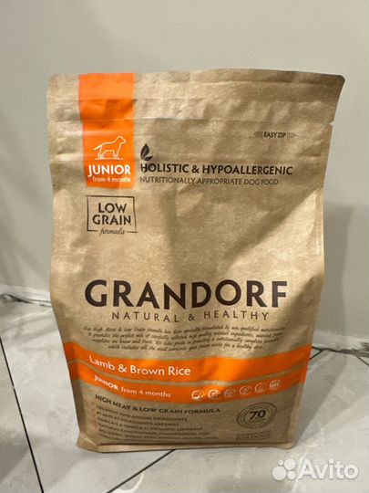 Корм для собак grandorf 3 кг с Ягненком для щенков