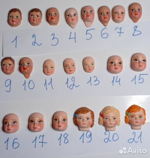 Личики для ватных игрушек