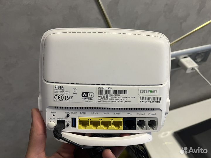 Wifi роутер ZTE zxhn H298N