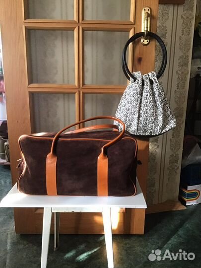 Сумка натуральная замша—кожа