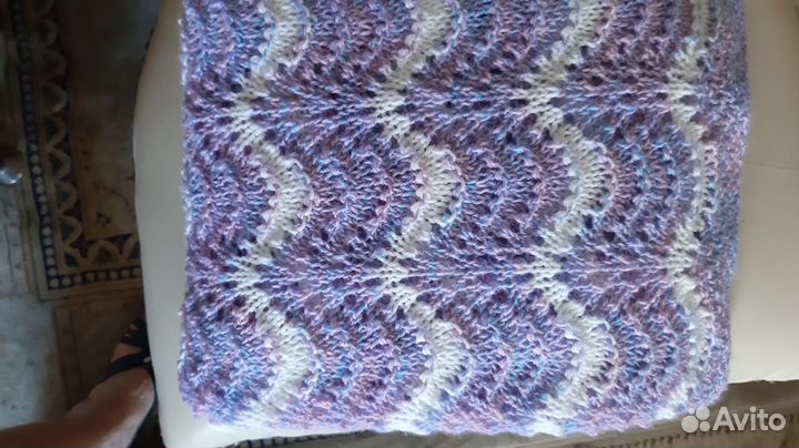Плед детский вязаный ручная работа