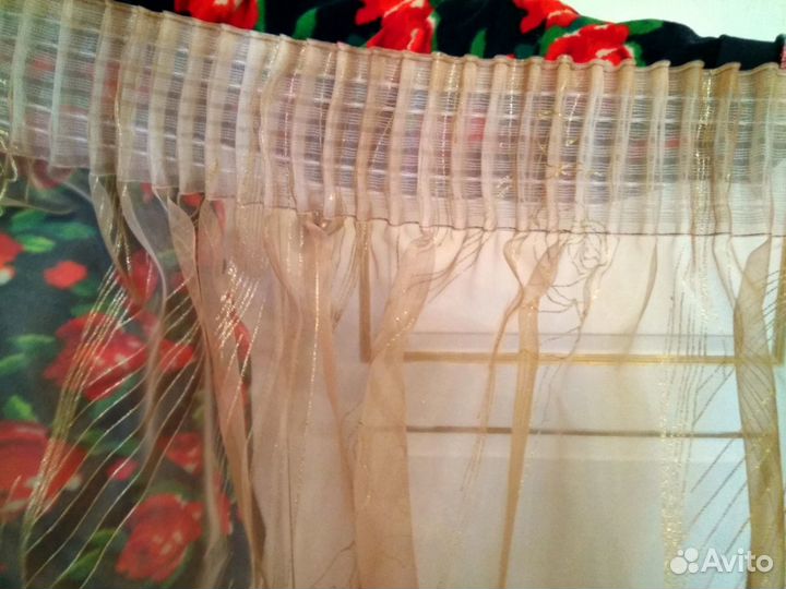Тюль цвет капучино