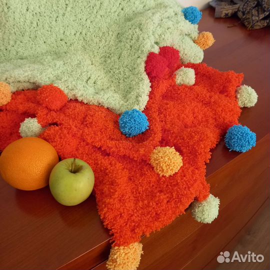 Плед детский вязаный ручная работа