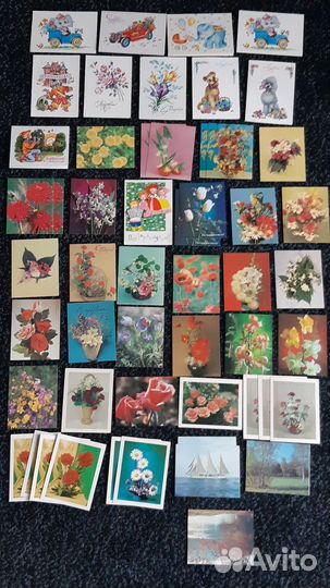 Открытки советские маленькие, собаки, Манилова