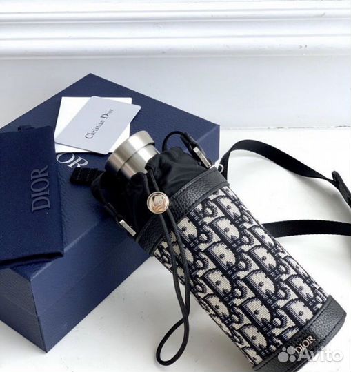 Dior подарочный набор термос и чехол кожаный