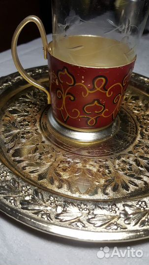 Подстаканники СССР и поднос