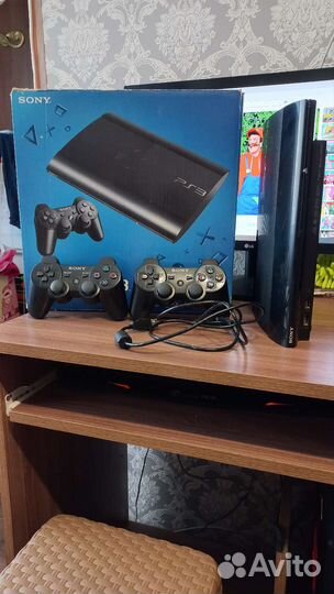 Игровая приставка ps3 super slim прошитая