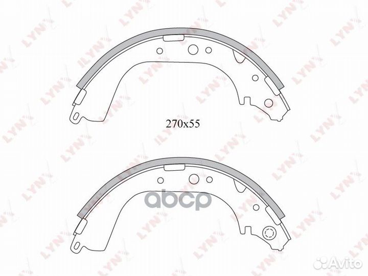 Колодки тормозные барабанные BS-7517 lynxauto