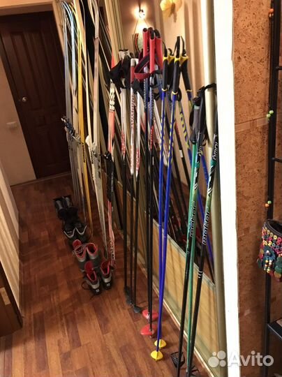 Лыжи,ботинки,палки