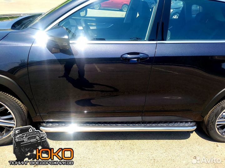 Защита порогов Chery Exeed LX