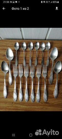 Набор столовых приборов мельхиор СССР