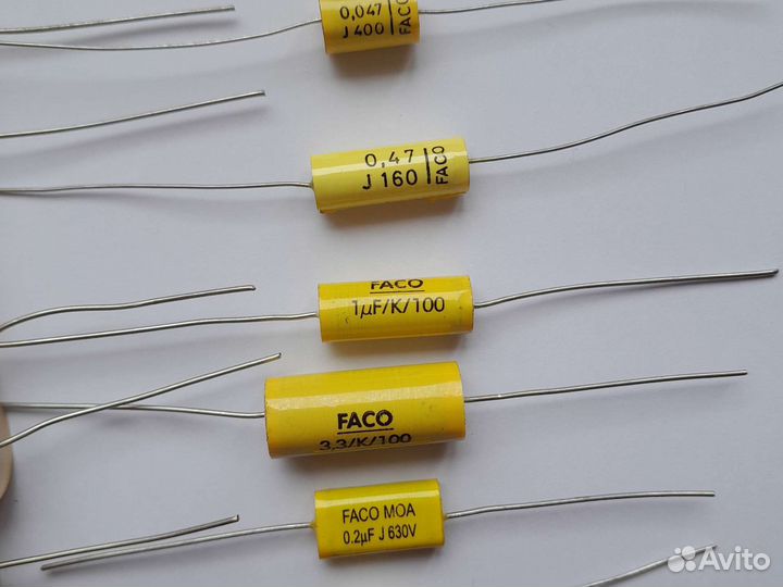 Конденсаторы мкр faco и bianchi, от 01uf до 2.2uf