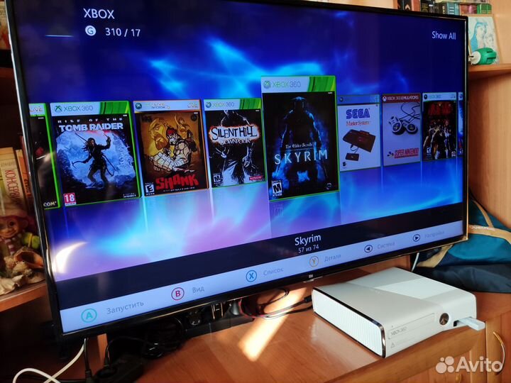 Xbox 360 Slim S 500gb FreeBoot (74 игры)