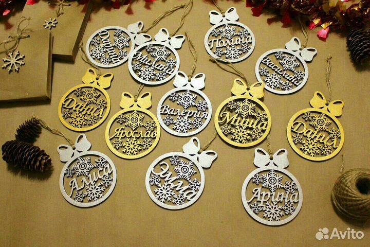 Игрушки новогодние именные/ подарок/сувенир/новый