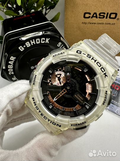 Часы casio g shock ga-110 скелетон черно-бронзовый