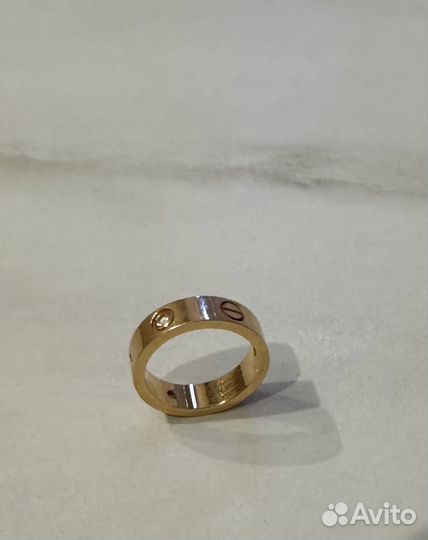 Кольцо Cartier love rose gold с 3 бриллиантами