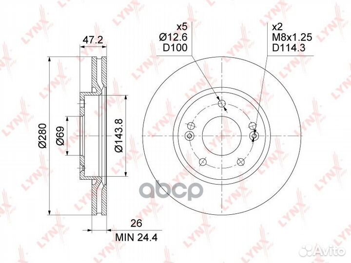 BN-1556 Диск тормозной hyundai tucson 06/i30 0