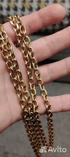 Цепь якорное плетение медицинское золото