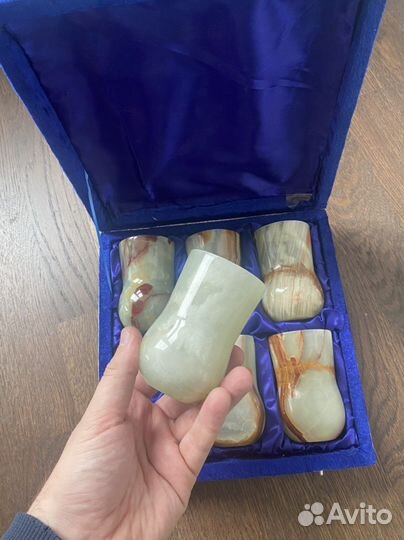 Подарочный набор стаканов из оникса 6 шт