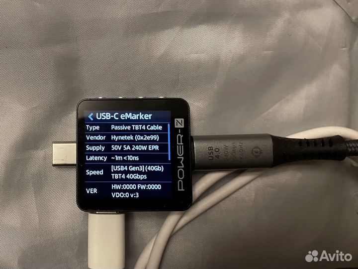 Кабели Thunderbolt 4. USB4. 40Гбит/c. 100 и 240W